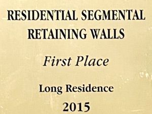 Residential Segmental Retaining Walls -  First  Place Long  2015