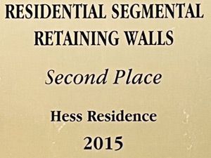 Residential Segmental Retaining Walls -  Second Place Hess  2015