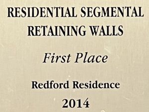 Residential Segmental Retaining Walls -  First  Place Redford  2014