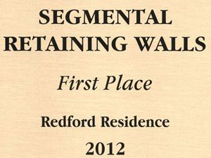 Retaining Wall Award Redford Pavers 2012